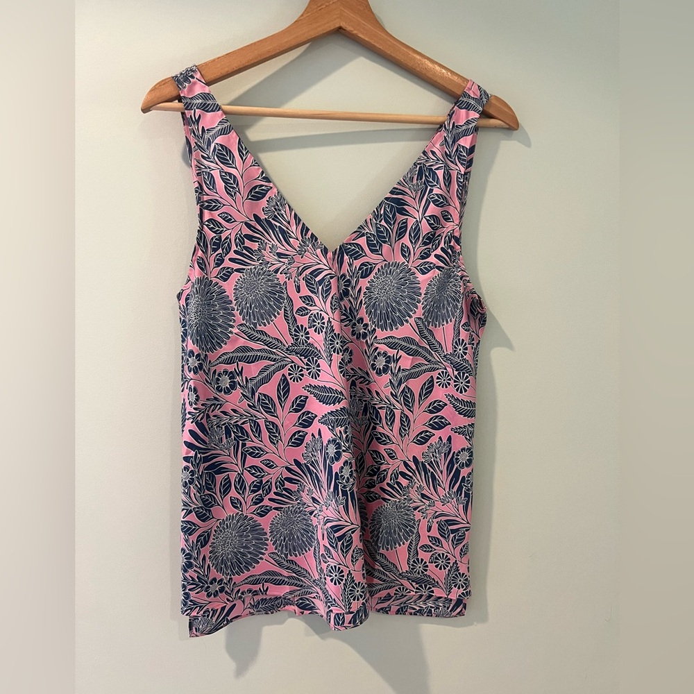 Women’s Silk V-neck shell top size 10, Abigail Borg for J. Crew.